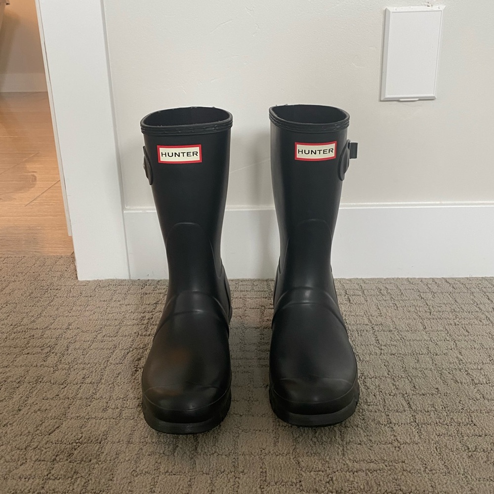 Hunter Short Boots Black Size 8